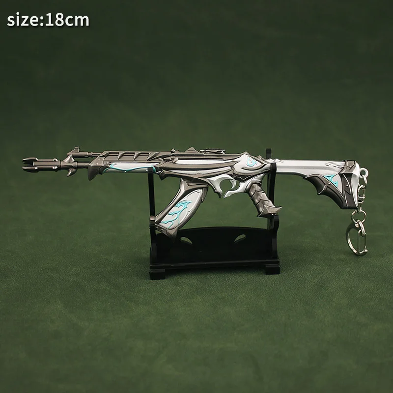 Valorant Messer Schlüssel bund Champion Karam bit Metall Waffe Spielzeug 18cm ak m4 Legierung Klauen messer Spiel Peripherie Samurai Schwert Jungen Geschenke