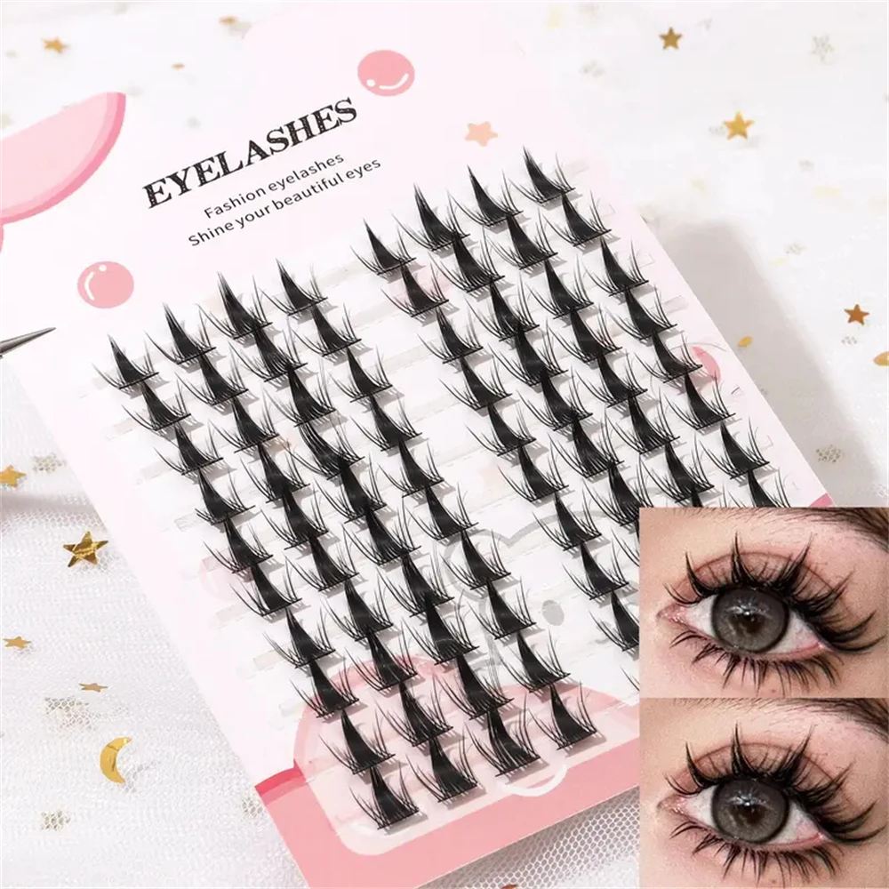 Doll & Cat Eye Style Cluster Eyelash Extensions, Reusable, Beginner-Friendly, Large Capacity, Natural Look