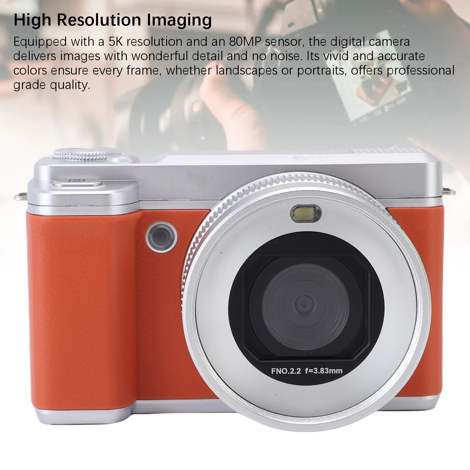 5K Digital Camera 3.0 Inch LCD Screen 80MP HD Autofocus Digital Camera 180 Degree  Screen 18X Digital Zoom for Photography
