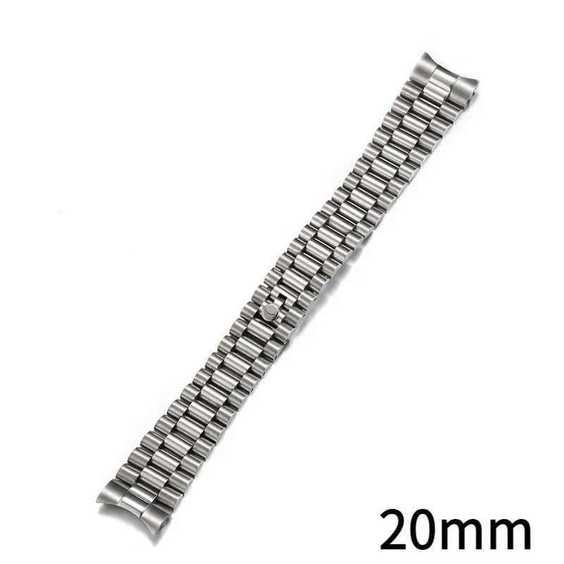 17mm21mm20mm Solid Stainless Steel President Watch Band Strap Curved End fit for Rolex  DATEJUST Watchband 316L