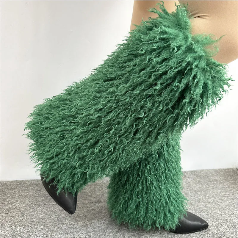Furry Leg Warmers Y2K Faux Fur Leg Warmers Boot Faux Fur Boots Foot Sleeve Boot Cover For Women Warm Sock Fashion Socks