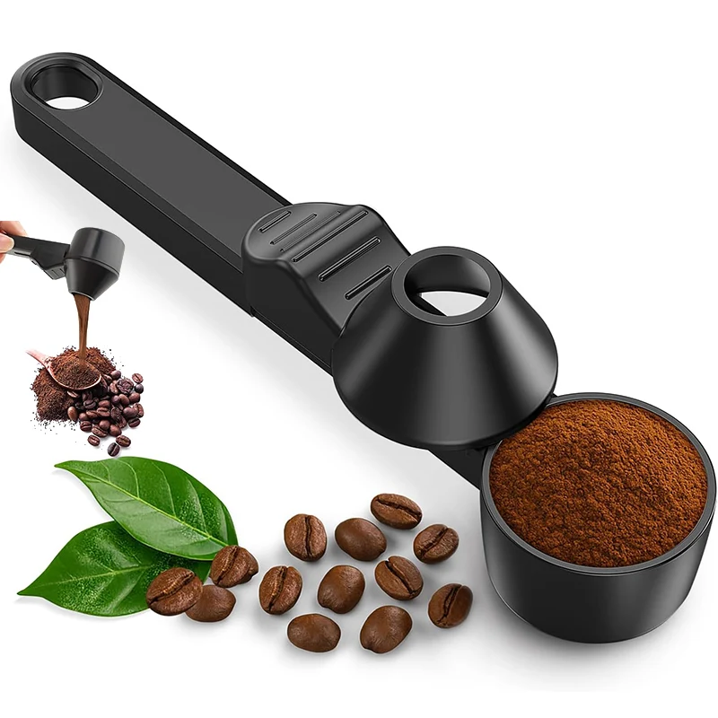 

Coffee Scoop with Funnel, Reusable Measuring Spoon Funnel fot Ground Coffee,Protein Powder & Tea, K Cup Refiller