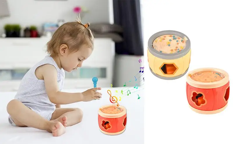 Toddler Drum Set Kids Portable Children Drum Percussion Music Tissue Box Instrument For Boys And Girls Age 6+ Toys Kid Baby Game