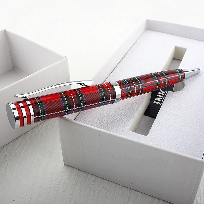 High Quality 329 Ballpoint Pens Red Line Pattern Pattern Spin Stationery Office Supplies New Gift Ink Pen