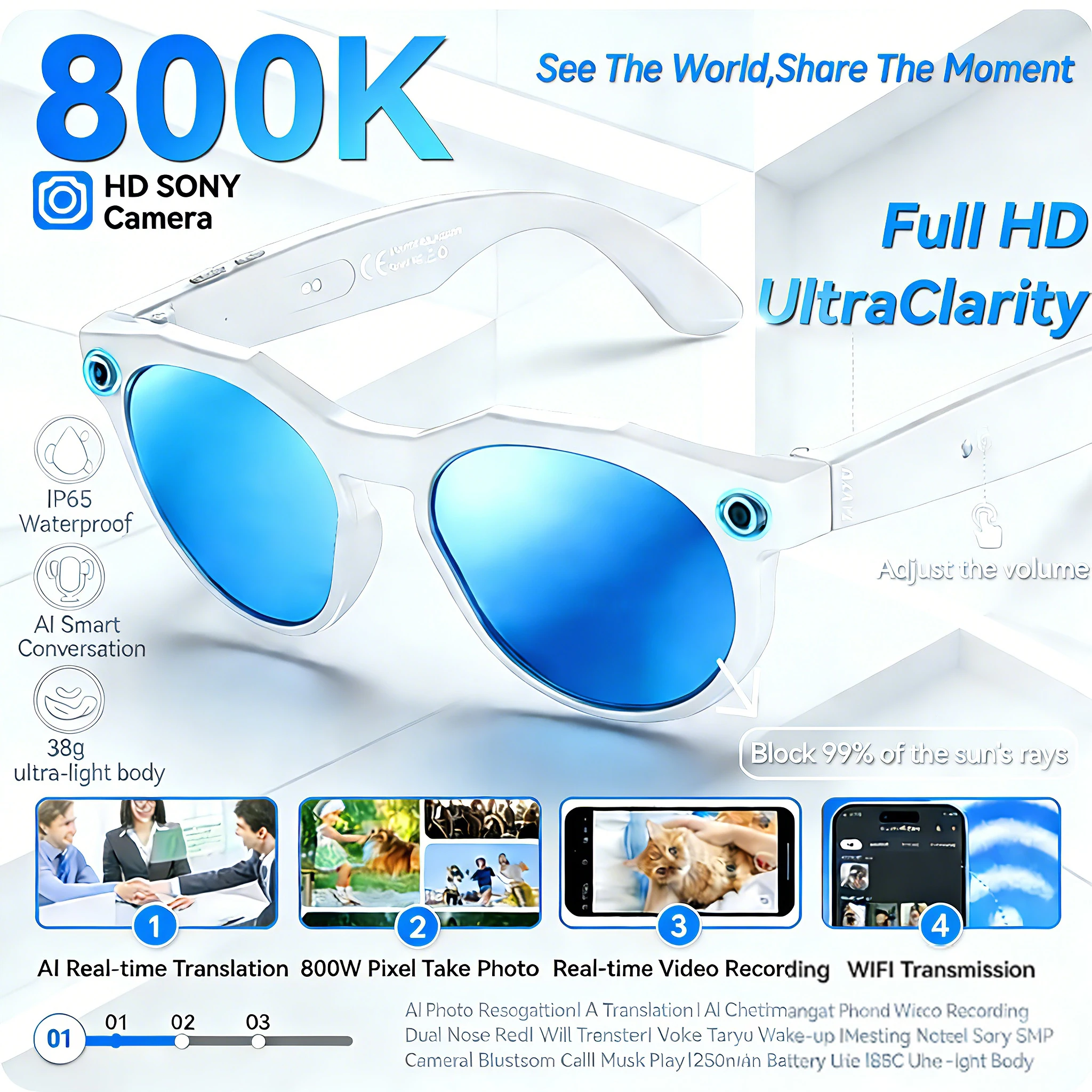 Ai Smart Glasses Wi…