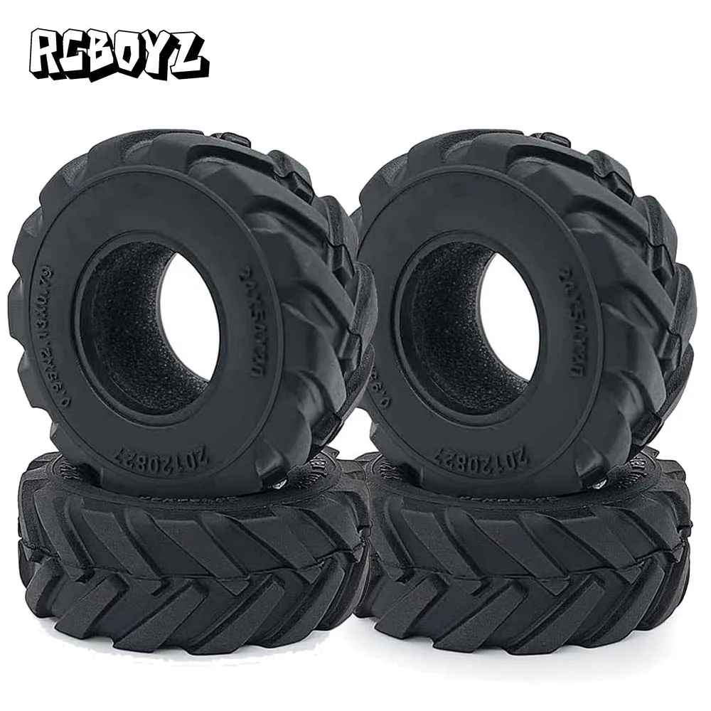 RCBOYZ 1.0inch 4pcs Set Wheel Tires for Axial SCX24 1/24 1/18 TRX4M RC Crawler Car 54mm Rubber Tires Cars Accessories Tool