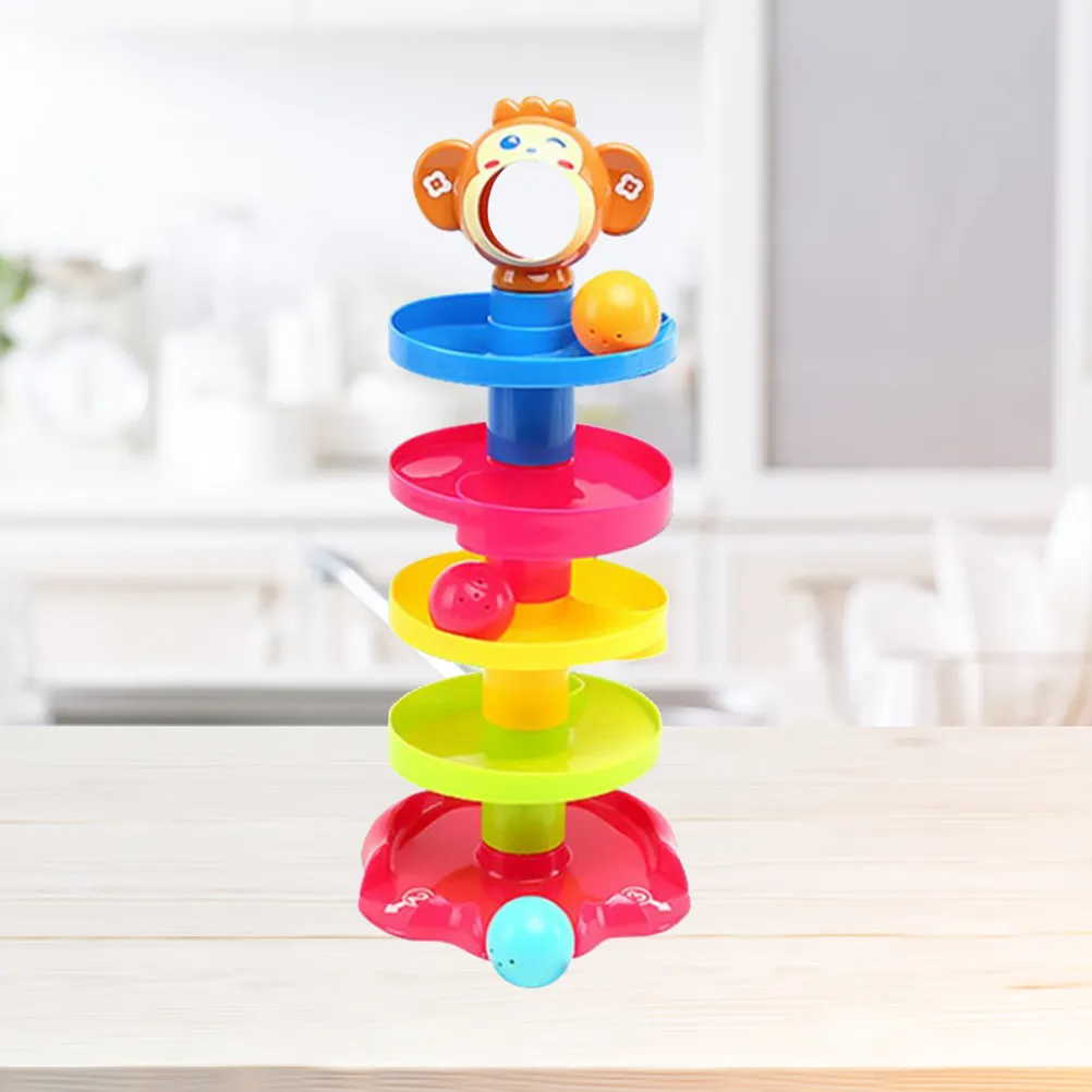 Baby Ball Drop Tower Stacking Toy Hand Grasp Educational Ball Run Set for Toddlers and Kids