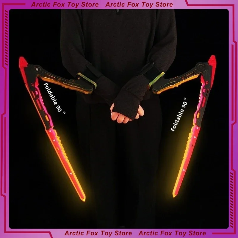 Juego 2077 de nivel inmortal, cuchillo Mantis plegable brillante, puede brillar, accesorios de Cosplay, hoja de guerrero térmica periférica, arma, juguetes de regalo