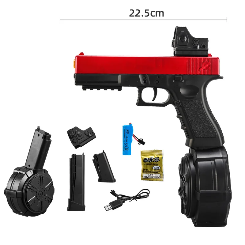 G17 Hand automatische elektrische kontinuierliche Feuer Spielzeug pistole 7-8mm Gelball Outdoor-Geschenk im Sommer