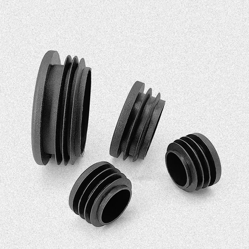 Black Round Plastic Blanking End Cap Tube Pipe Chair Table Feet Cap Tube Pipe Insert Plug Decorative Dust Cover 10-114mm image 4