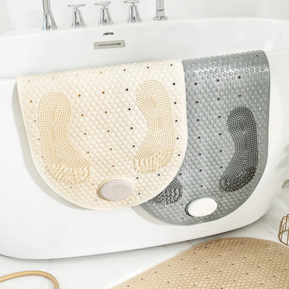 

Shape Anti-slip Massage Foot Pad Non-slip Back Floor Mat Bathroom Accessories for Tub