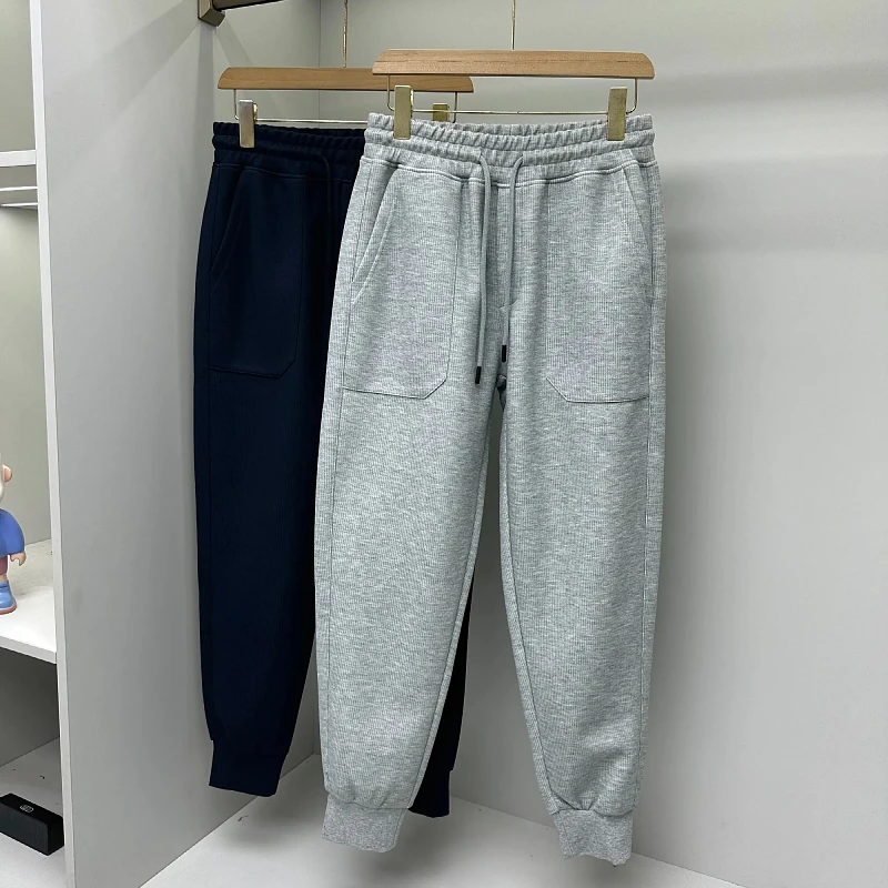 

Comfortable Cotton Thi Casual Pants Loose Straight Leg Sweatpants Long Trousers Men Sports Pants Autumn Youth Trendy ...