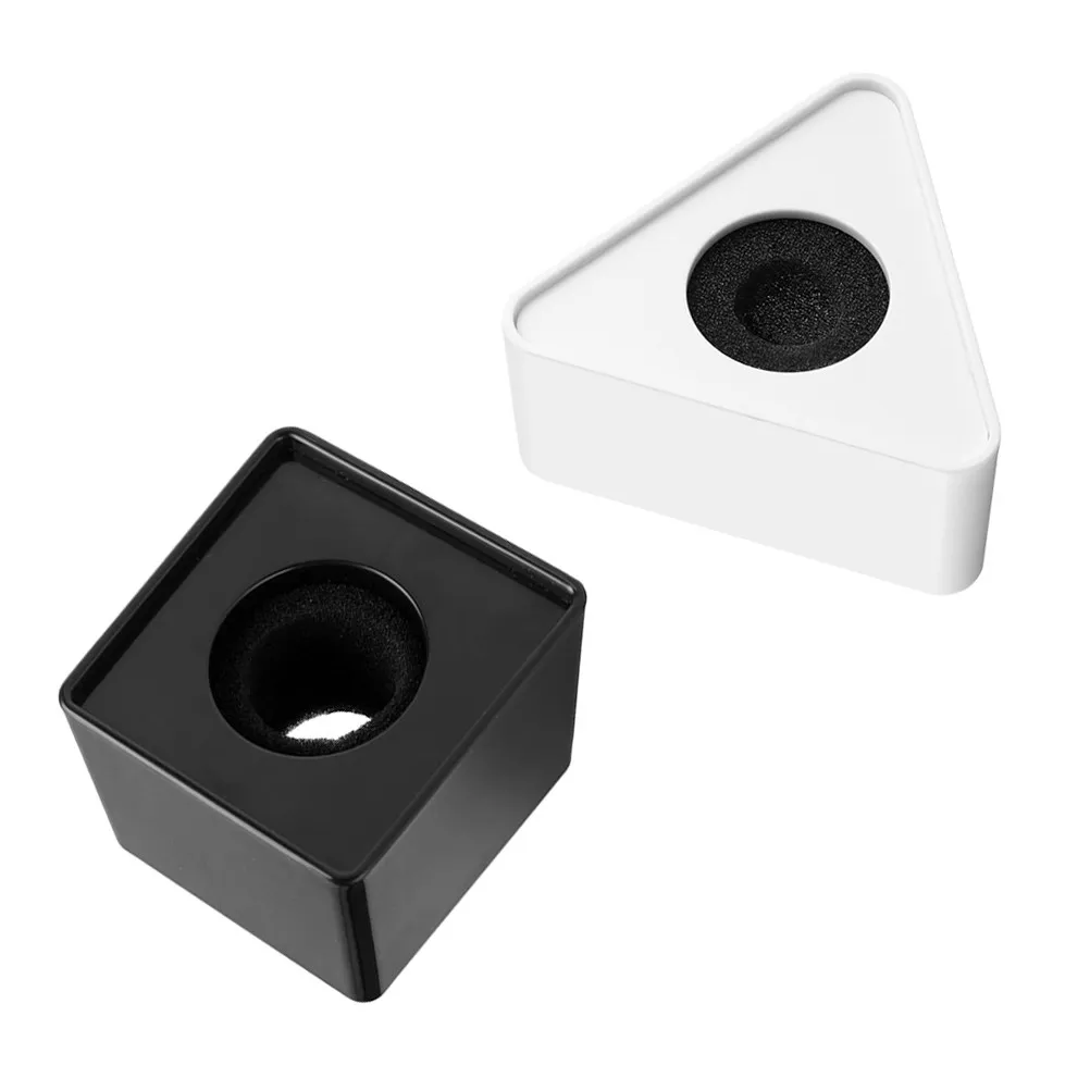2Pcs Portable Microphone Station Logo ABS Injection Molding Triangle Shape Professional Interview Mic Logo Flag Cube Mic Station