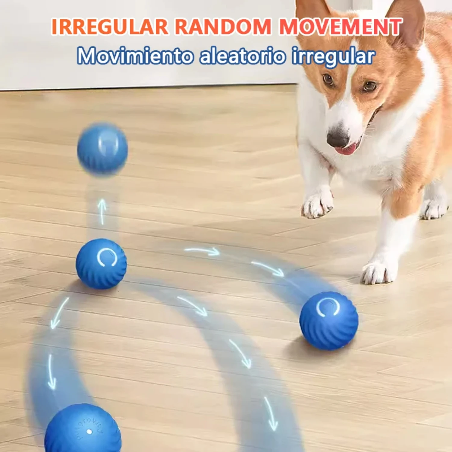 Bola de juguete inteligente para perros, juguete interactivo electrónico para mascotas, pelota móvil, rollo de salto automático, regalo de cumpleaños para cachorros, producto para perros y gatos