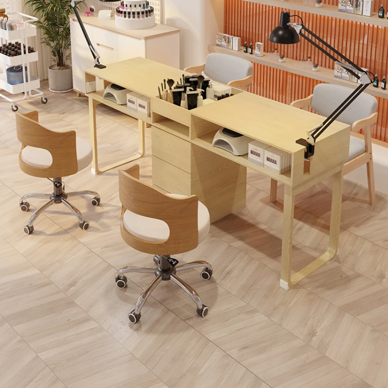 Mesa de diseño profesional para manicura, suministros para uñas, muebles de belleza, escritorio, Mesa de café, silla