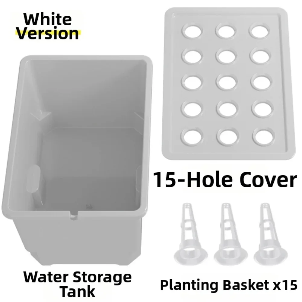 For Indoor Gardening 32*22*18cm 15-hole System Compact Garden Solution Hydroponics Indoor Herb Garden Easy To Clean