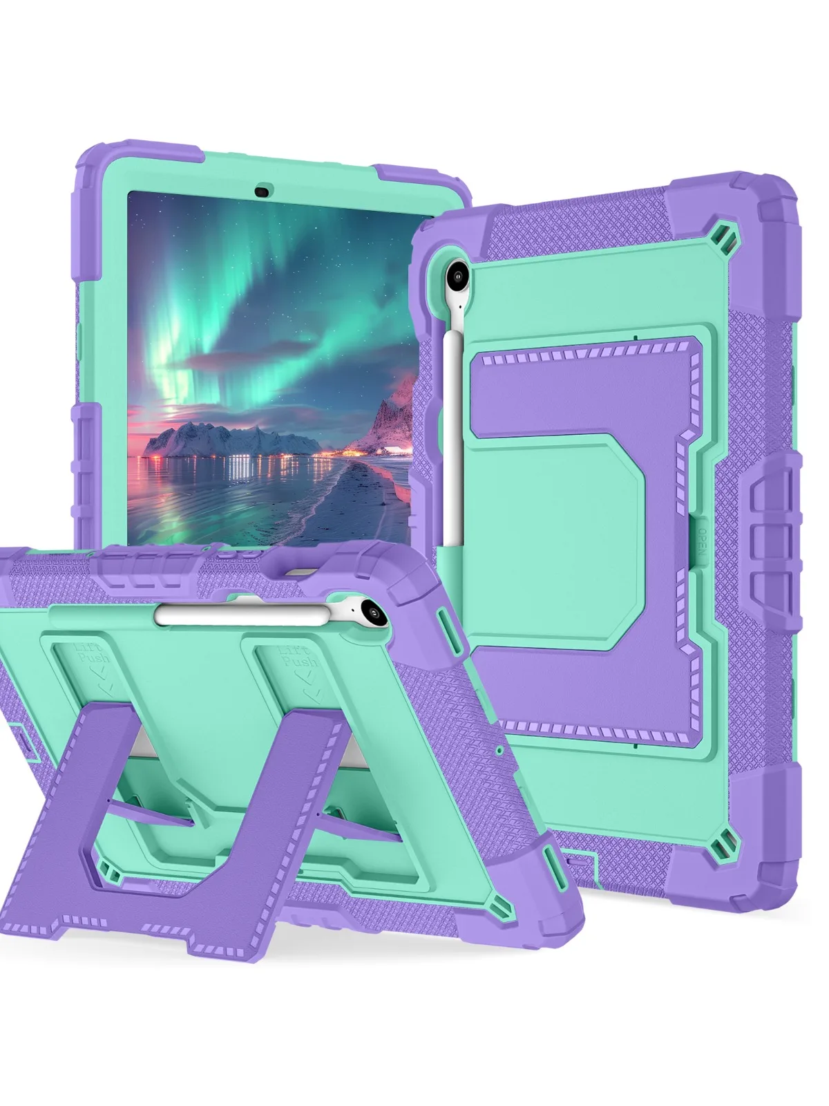 Etui na tablet Samsung Tab S10 Lite S10FE S9 FE Tab A11 A9 Plus A11+ A9+ z funkcją podstawki, wytrzymałe, grube, odporne na wstrząsy, twarda obudowa. — zdjęcie produktu 7
