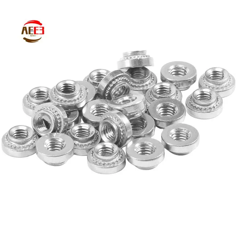 AEE3-M3 Stainless Steel Self Clinching Rivet Nut Fastener 25Pcs
