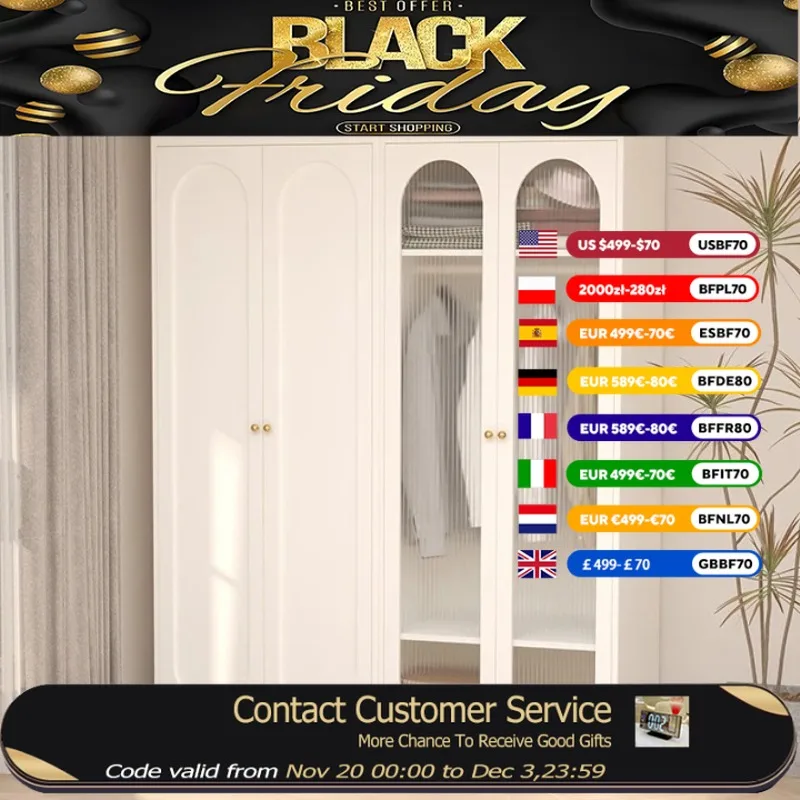 

Glass Adults Wardrobes Hanging Clothes Modern Space Saving Bedroom Closet Storage Organizer Roupeiros De Quarto Furniture