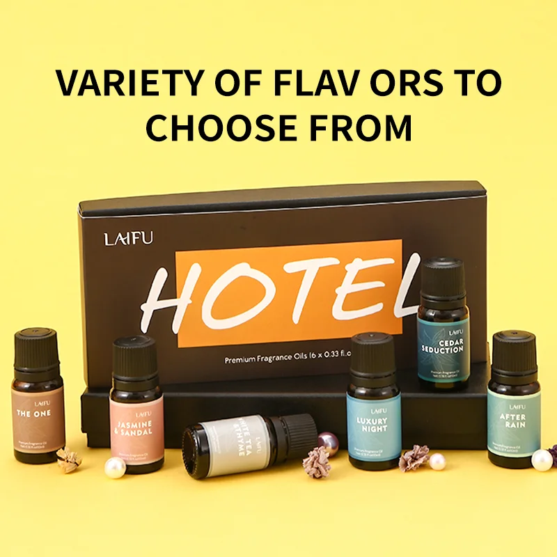 مجموعة الزيوت العطرية العلاجية القابلة للذوبان في الماء القابلة للتخصيص لأجهزة الترطيب والناشرين والشموع والصابون - الحمضيات وخشب الأرز والياسمين