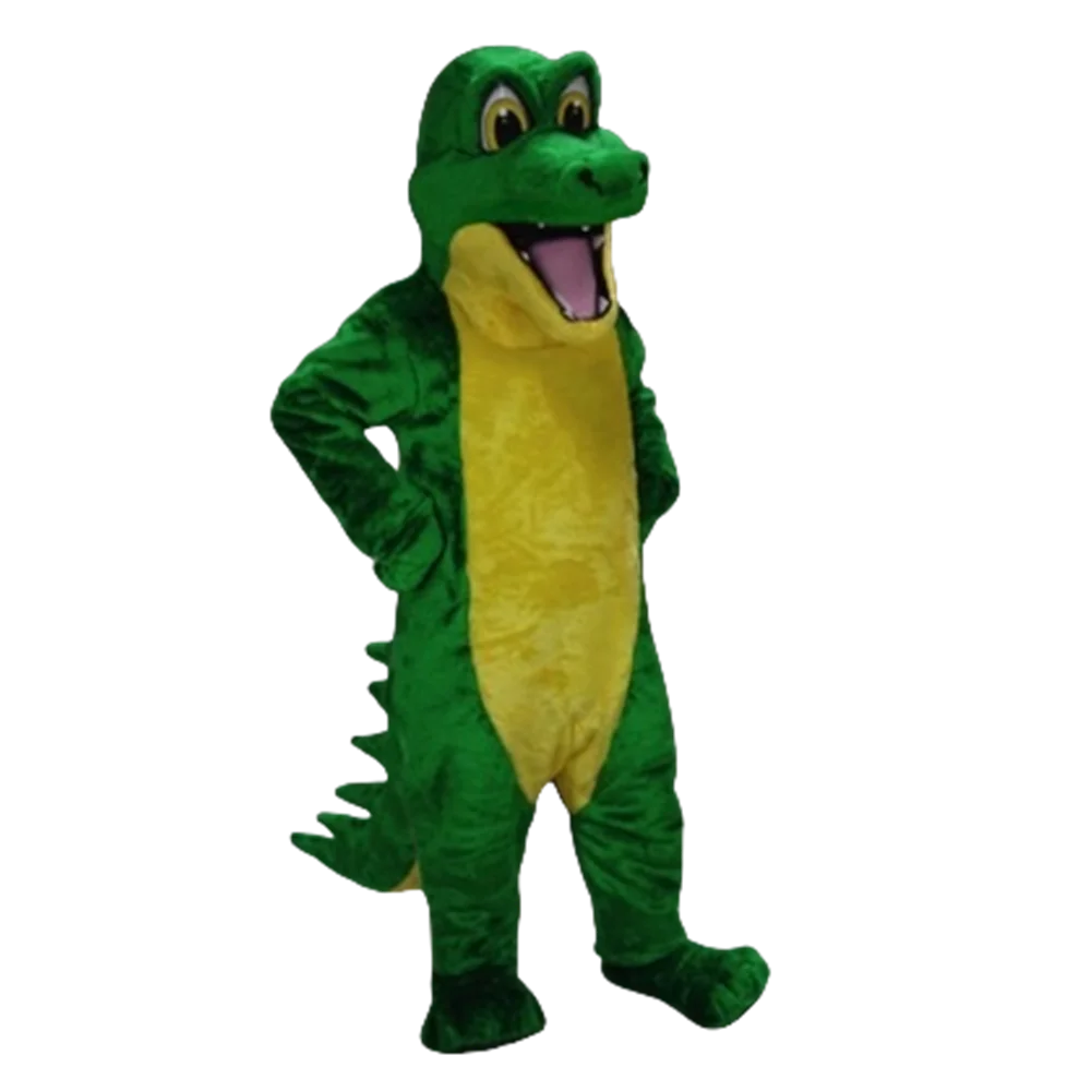 friendly gator Green Crocodile Alligator MASCOT COSTUME FANCY DRESS Cartoon Character Party Outfit Suit Carnival Cosply SW483