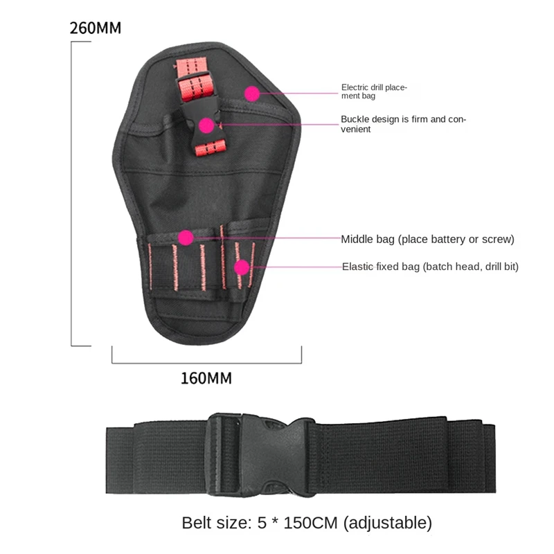 Toolkit Cordless Tools Pouch Waist Work Pouch Multipurpose Tool Portable Bag Practical Tool