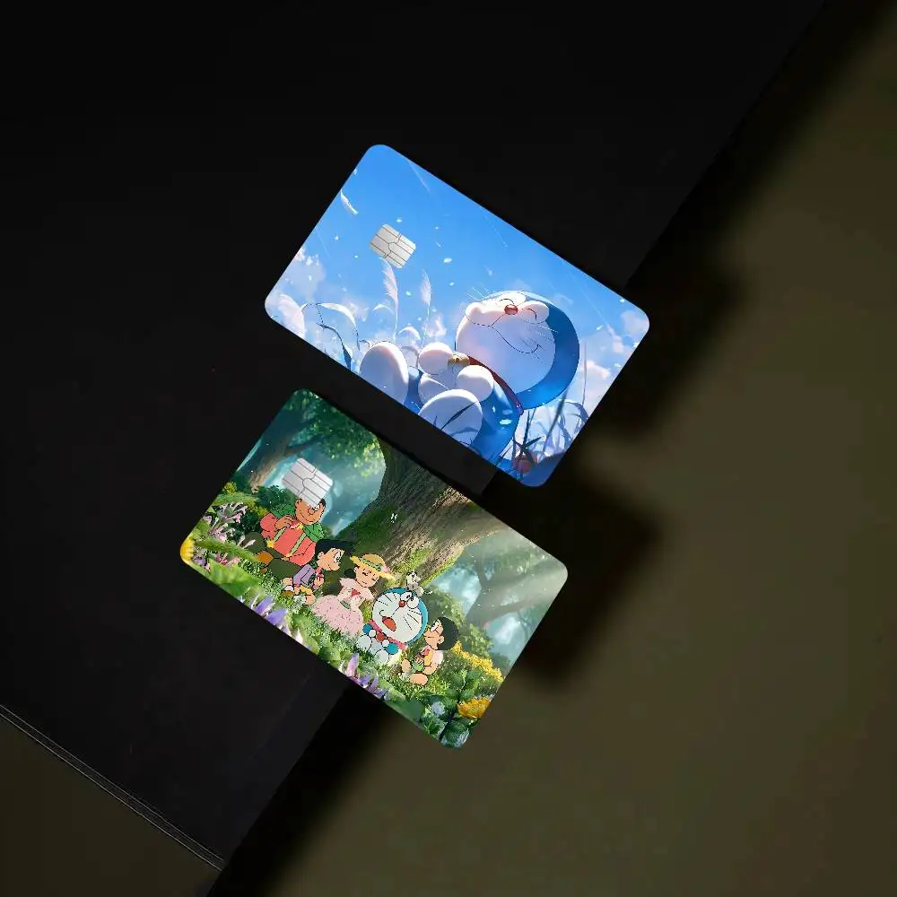 Anime Doraemon Anime 1 Set Of 4 Pcs Funny Shell Ultra Thin No Fade Sticker Skin Cover Film For Debit Credit Card