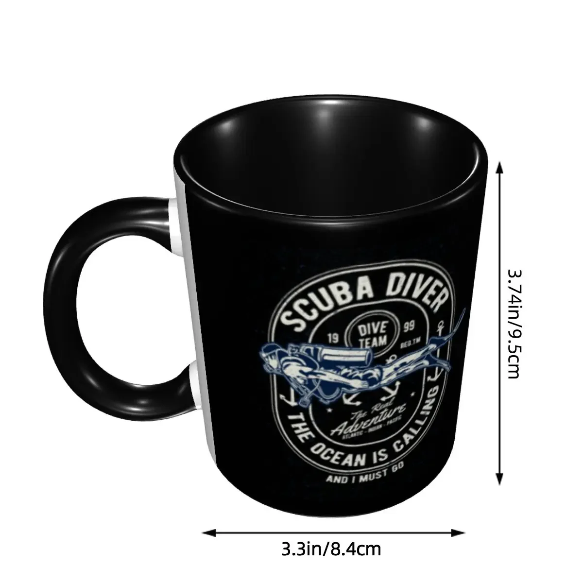 DIY Scuba Diver The Ocean Is Calling Ceramic Mug Custom Dive Diver Coffee Cups Creative Present