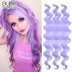 Purple Body Wave Crochet Braiding Hair 22Inch Soft Long Goddess Braids Natural Wavy Deep Wave Braiding Hair Twist Braids Hair