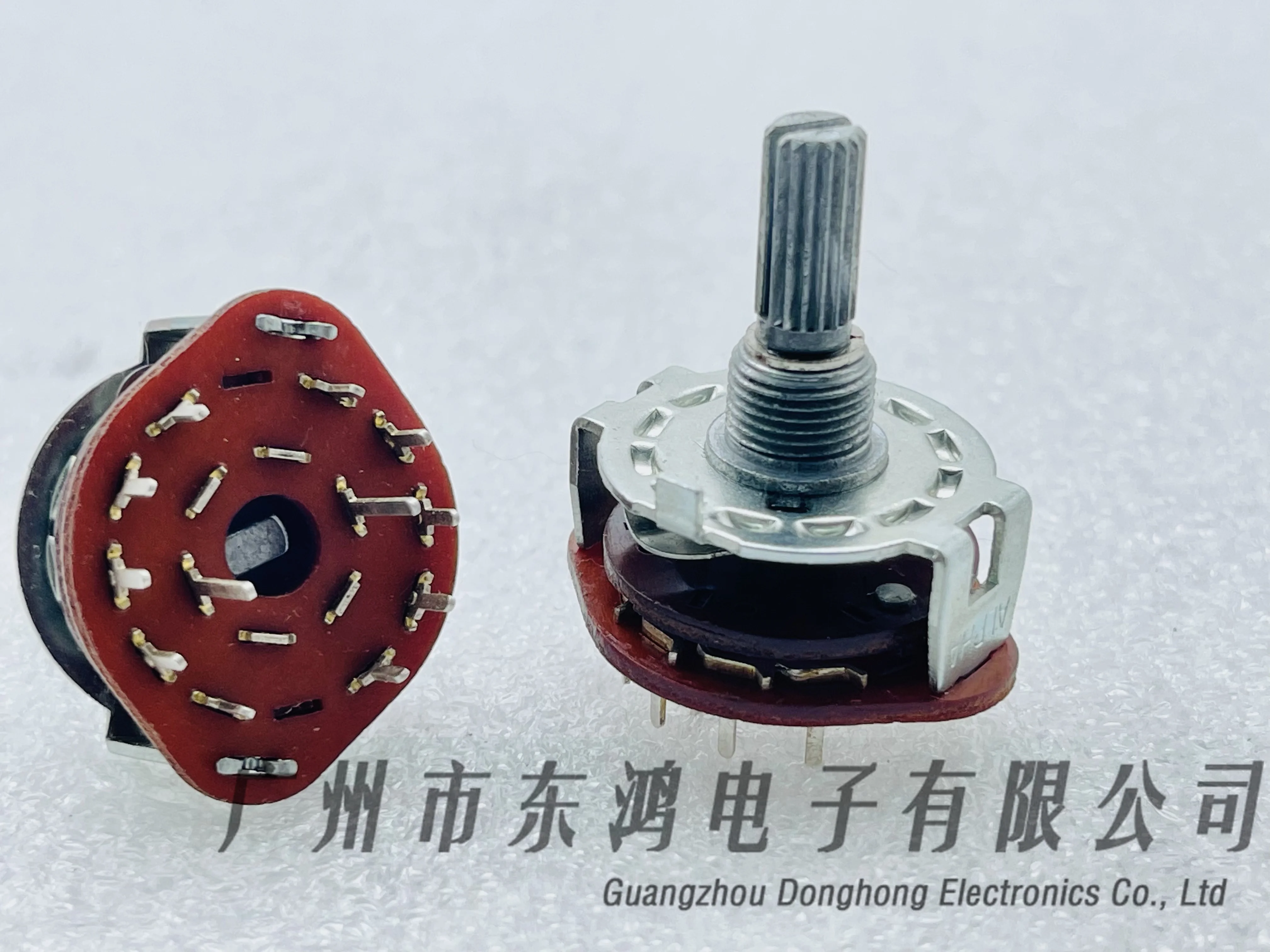 1PCS ALPHA rotating band switch 2 knives 5 gear shaft length 20mm
