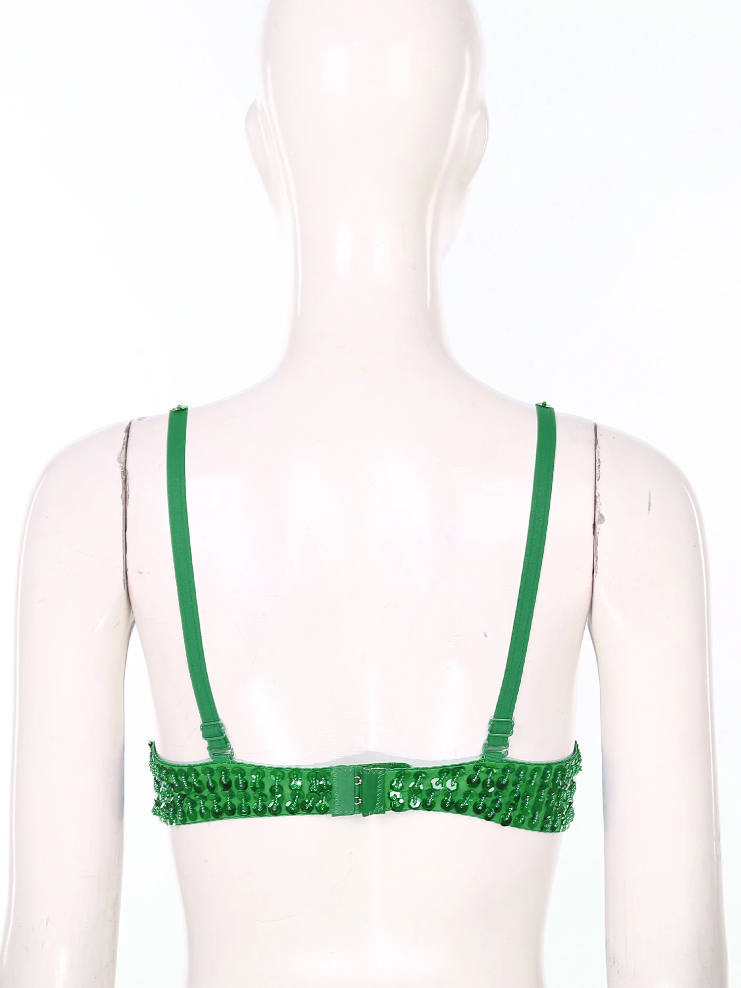 Dames Kwasten Buikdans Tops Plastic Kralen Boho Festival Prestaties Kostuum Verstelbare Bandjes Glanzende Pailletten Beugelbeha