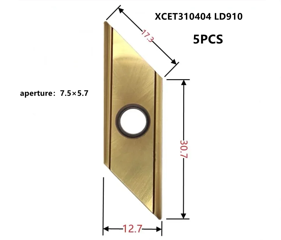 XCET 310404 Langer Klingeneinsatz, Anfaswerkzeug aus Hartlegierung, hochwertiges CNC-Drehwerkzeug, verwendet für Edelstahl- und Stahlteile