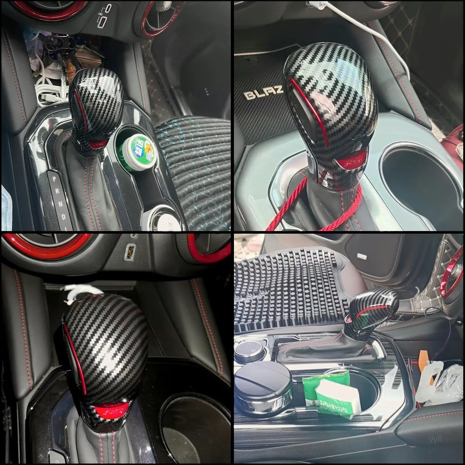 Car Styling For Chevrolet Blazer 2020-2023 Gear Shift Knob Cover Cap Trim Car Styling Auto Parts Accessories for Enhanced Vehicl