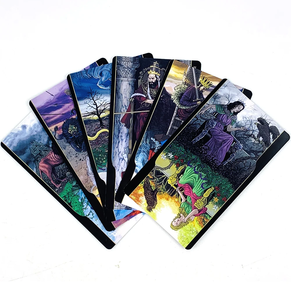 12CMX7CM Tarocchi Versione inglese Mazzo di tarocchi di divinazione con libro di guida, Mazzo di tarocchi di grandi dimensioni Gioco da tavolo di intrattenimento per famiglie