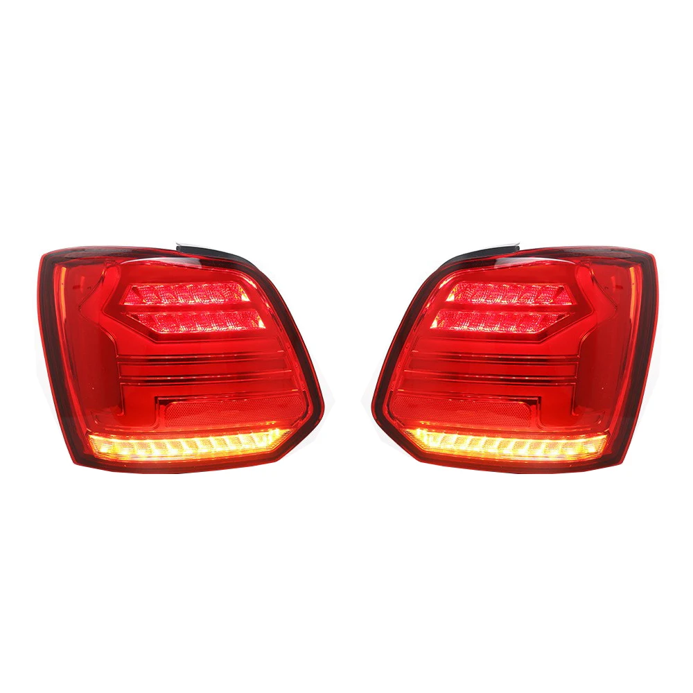 Car Exterior lLED Taillight Rear Tail Lights Assembly For Volkswagen Polo MK5 2010-2018 Turn Signal + Reverse + Brake Light