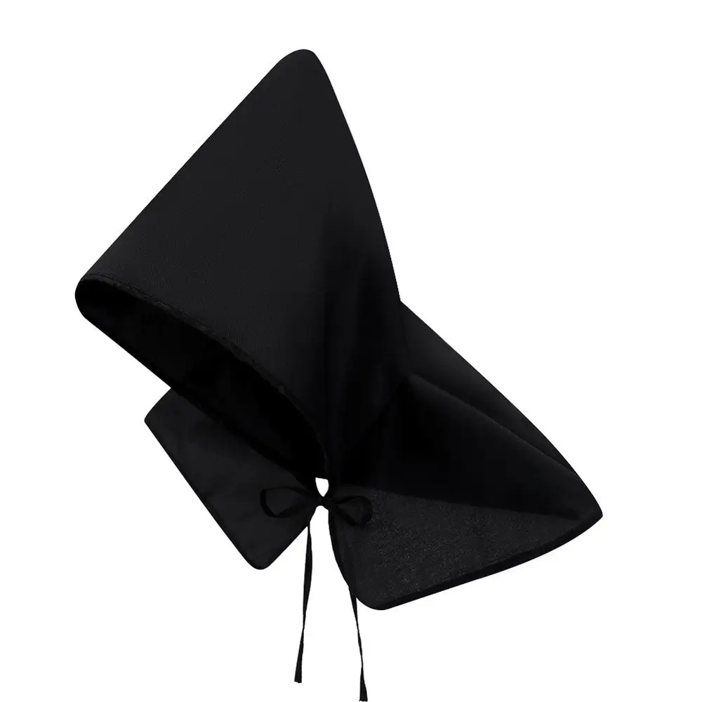 Gothic Schreckliche schwarze Männer Unisex Assassin Hut Cosplay Gruselige Kostüme Kopfbedeckung Halloween Umhang