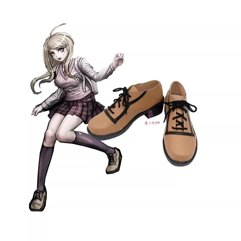 

Danganronpa V3 Kaede Akamatsu Cosplay Costume Shoes Handmade Faux Leather Boots Shoes