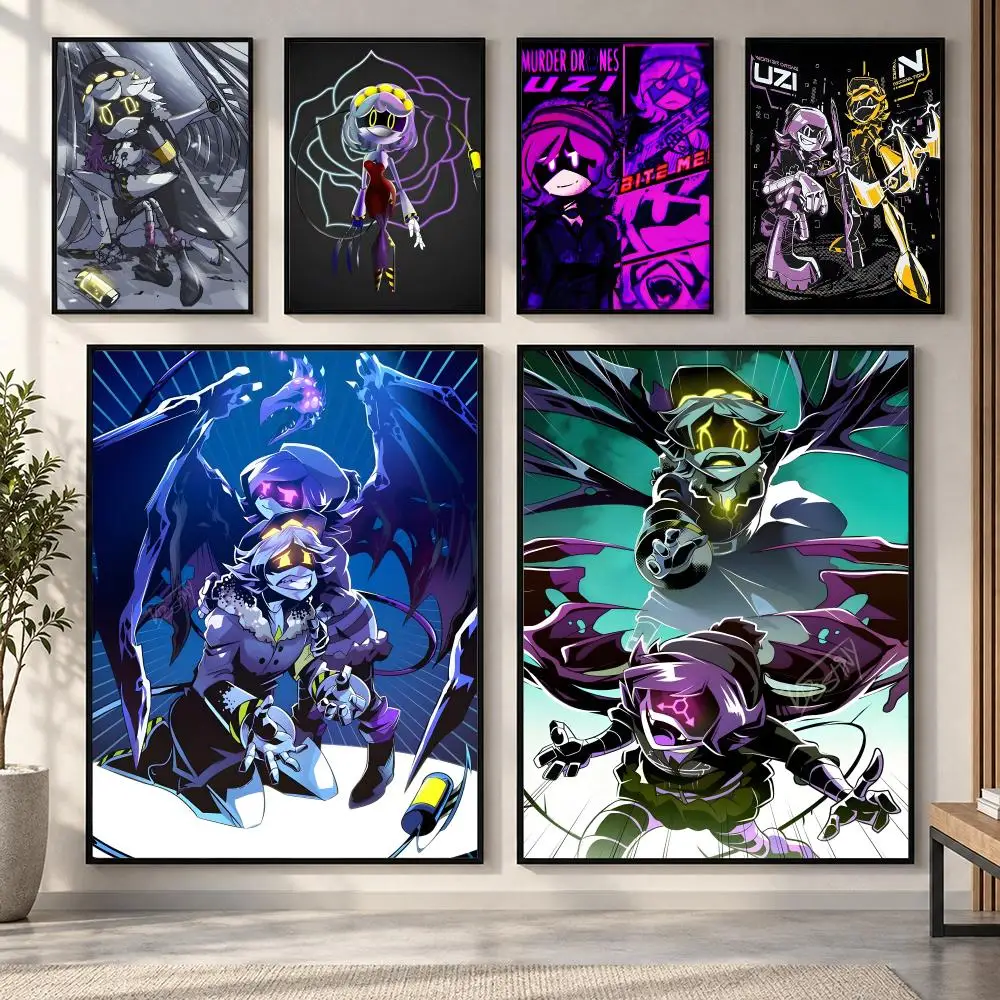 Web Animation Murder Drones Poster HD art sticky wall waterproof home living room bedroom bar aesthetic decoration