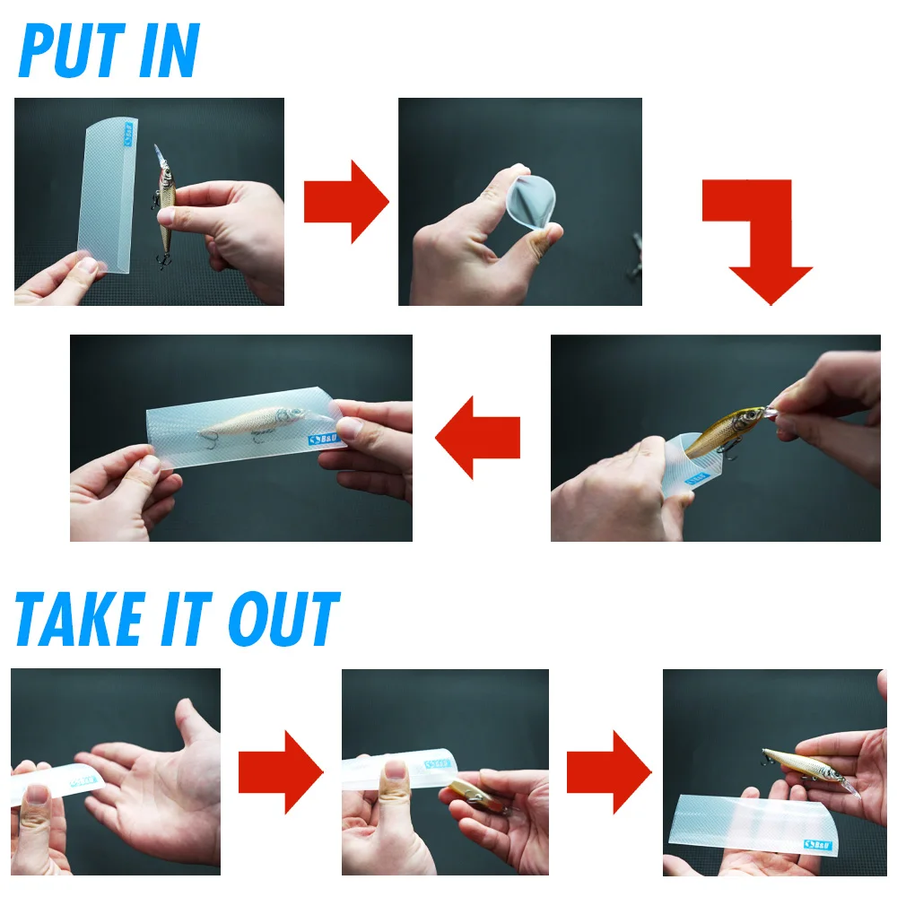 أكياس تخزين طُعم الصيد من B&U للطعوم الصلبة/الناعمة، عبوة متعددة لمعدات صيد الأسماك في المياه العذبة والمياه المالحة #2