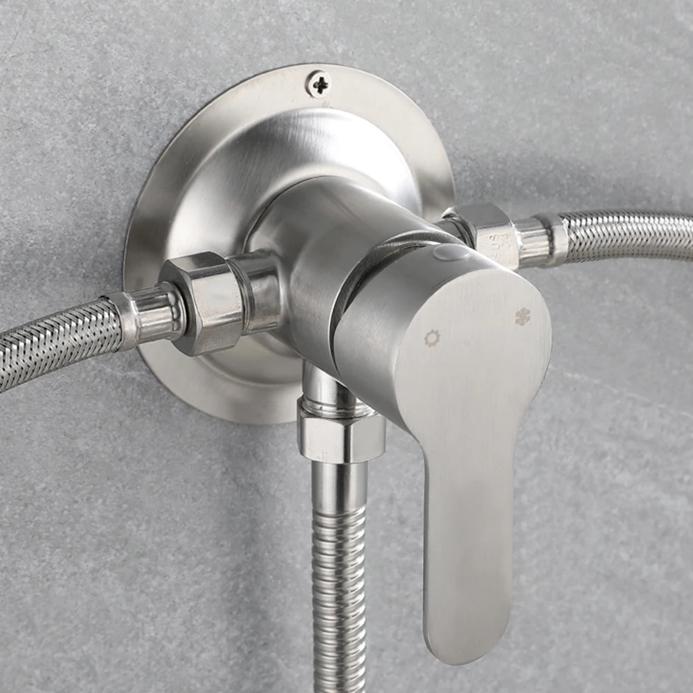 Wall Mounted Shower Control Valve Switch Made of 304 Stainless Steel for Performance in Humid Bathroom Environments