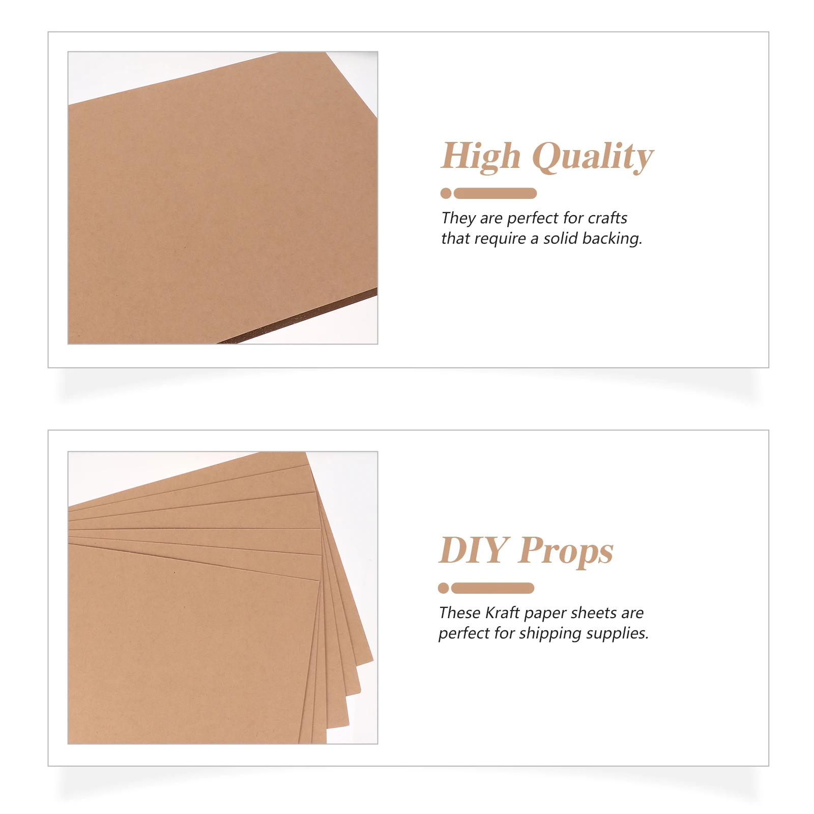 

20 Pcs Thick Cardboard Paper for Crafts Brown Kraft Corrugated Scrapbook Student