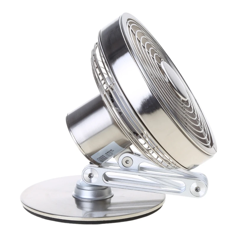 Ventola raffreddamento in metallo piccola 5V 4W Ventola da scrivania regolabile in altezza a 3 velocità con rotazione a 360°