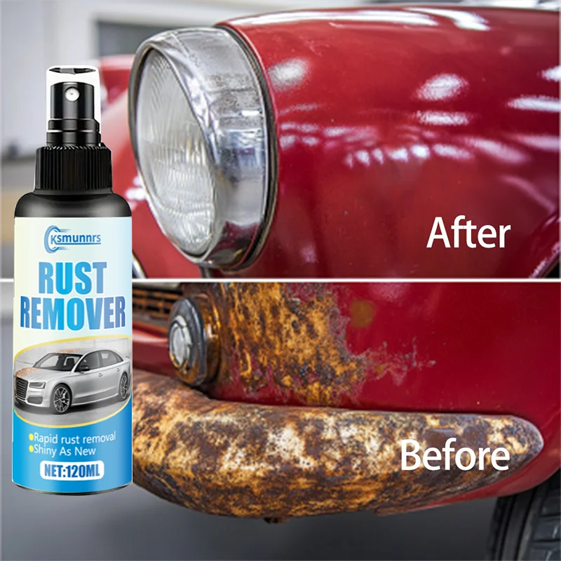 120ML/8.45FL.OZ Spray per la pulizia della rimozione della ruggine delle ruote Forte decontaminazione lucidatura manutenzione delle ruote pulitore delle ruote dell'auto