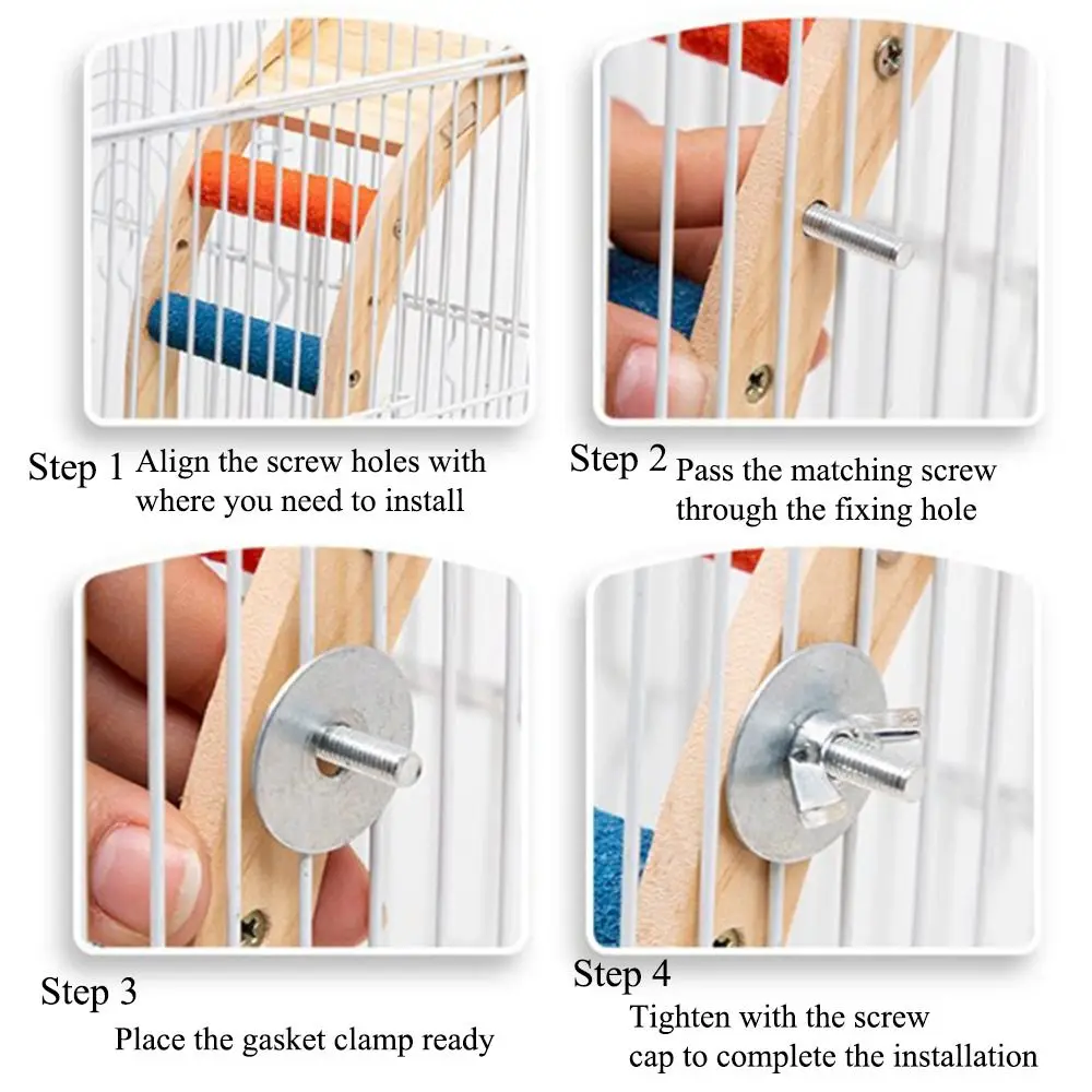 خطوات الطيور الخشبية الطبيعية للحيوانات الأليفة طحن المخالب ارتداء مقاومة الطيور جثم الوقوف التفاعلية لدغة مقاومة الببغاء تسلق الرف #6