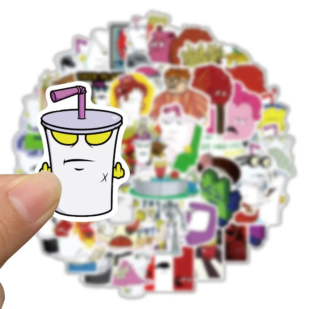 50 قطعة كارتون مضحك أنيمي أكوا في سن المراهقة الجوع قوة ملصقات الديكور دفتر دراجة نارية سكيت الكمبيوتر الهاتف