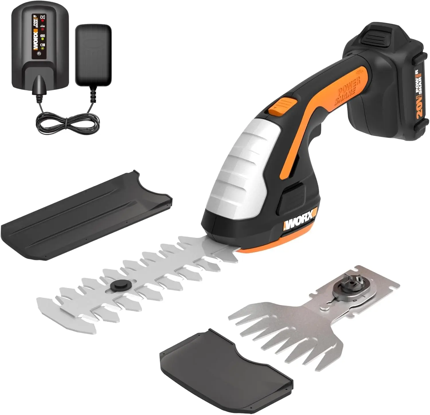 

Cordless 2In1 Hedge Shrub Trimmer Grass Shear With Battery Charger