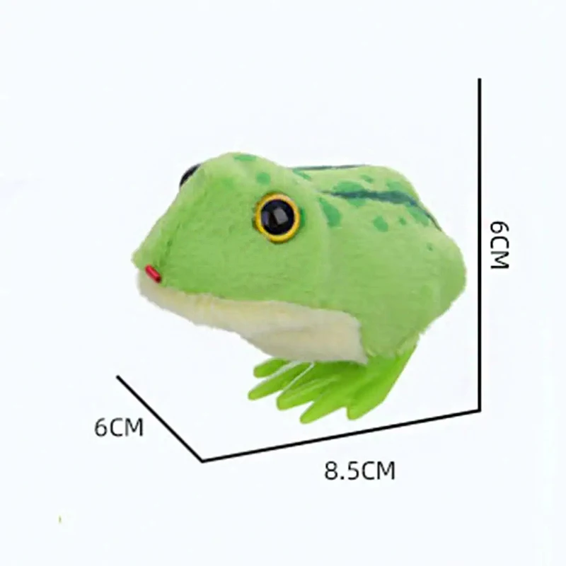 Cartoon Green Frog Toy Clockwork Frog Soft Plush Funny Wind Up Jumping Frog novità regalo per bambini giocattolo festival di compleanno regalo