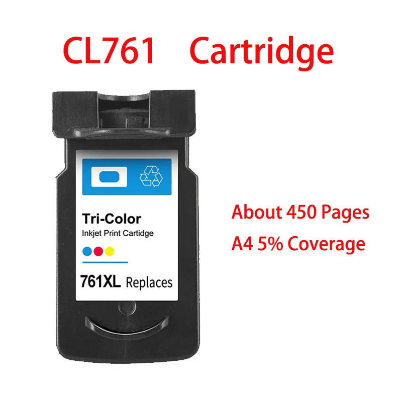 Imagem -04 - Cartucho de Tinta Recarregável para Impressora Compatível com Canon 760 761 Pg760 Cl761 Pixma Ts5370