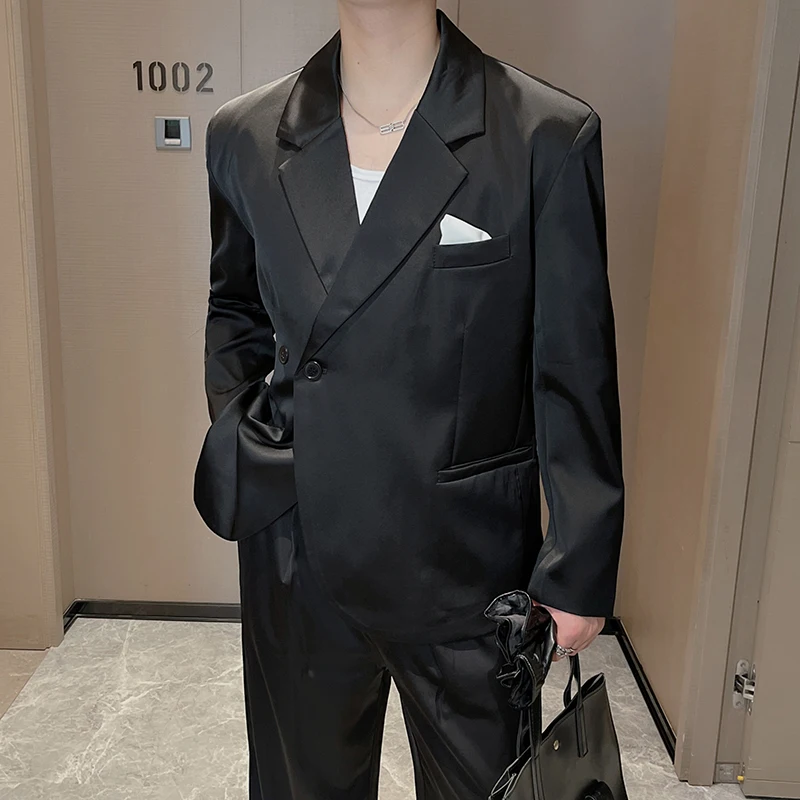 

Мужской костюм-пиджак на одной пуговице, весенний, классический, повседневный, однотонный, молодежный, в британском стиле, класса люкс