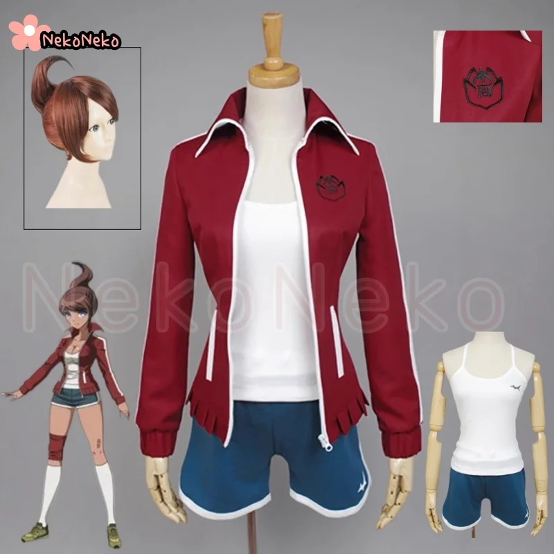 Anime Game Danganronpa Asahina Aoi Cosplay Costume Set - Women Anime Character Outfit Dress Wig for Halloween Christmas